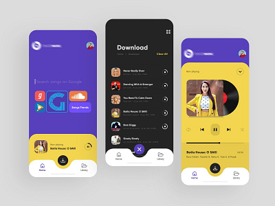 Music and Watch interface UI_UX design android app design animation app branding design design systems flat graphic design icon illustration interaction design landing page logo minimal typography ui ux vector web website
