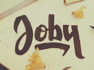 Joby Logo-Type WIP brush pen brush script calligraphy hand lettering lettering logotype microns tombow type wip