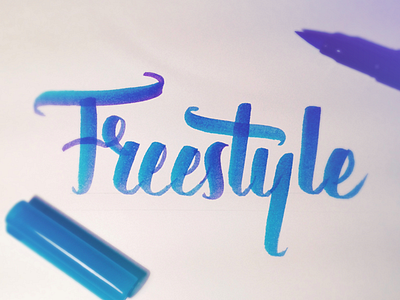 Freestyle Hand-Lettered Type blending brush pen calligraphy color custom hand lettering hand lettering inspirational lettering lyra
