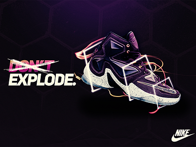 Don't Nike Concept - LeBron XIII billboard brand brand identity modern nike photoshop poster powerful shoes