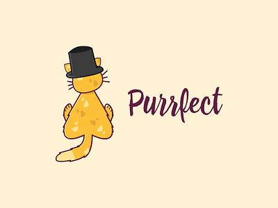 Purrfect - Logo Design cat cute design illustration logo logo design modern simple