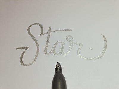 Star - Lettering Practice brush pen calligraphy hand lettering hand lettering lettering logo type pen sharpe shine star type