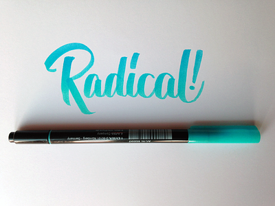 Radical! - Hand-Lettering Practise calligraphy dude hand lettering hand lettering lettering radical surfing typography