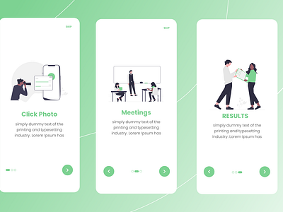 Onboarding Screens of Mobile Application