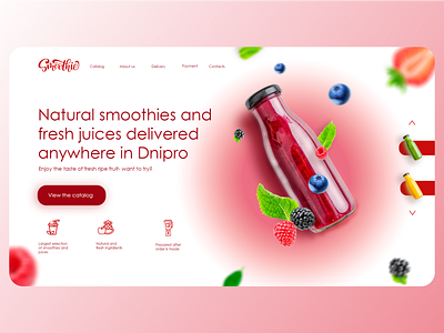 UI concept for juice delivery company