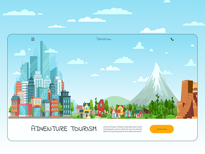 UI concept of landing page for Adventure travel agency design figma illustrator landing page ui ui design ux web design