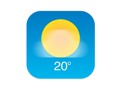 Weather App Icon android app design icon illustration ios logo memorable simple ui weather