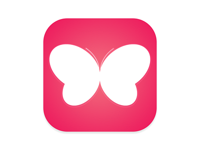 Simple and memorable butterfly app icon