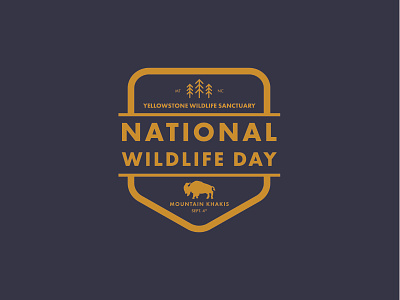 National Wildlife Day branding design illustration logo national park shirt trees vector