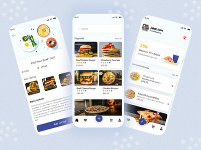 Burger App - UI Design app burger clean ui concept delivery app design flat food food app food delivery app interface ios minimal mobile mobile app pizza ui uiux ux