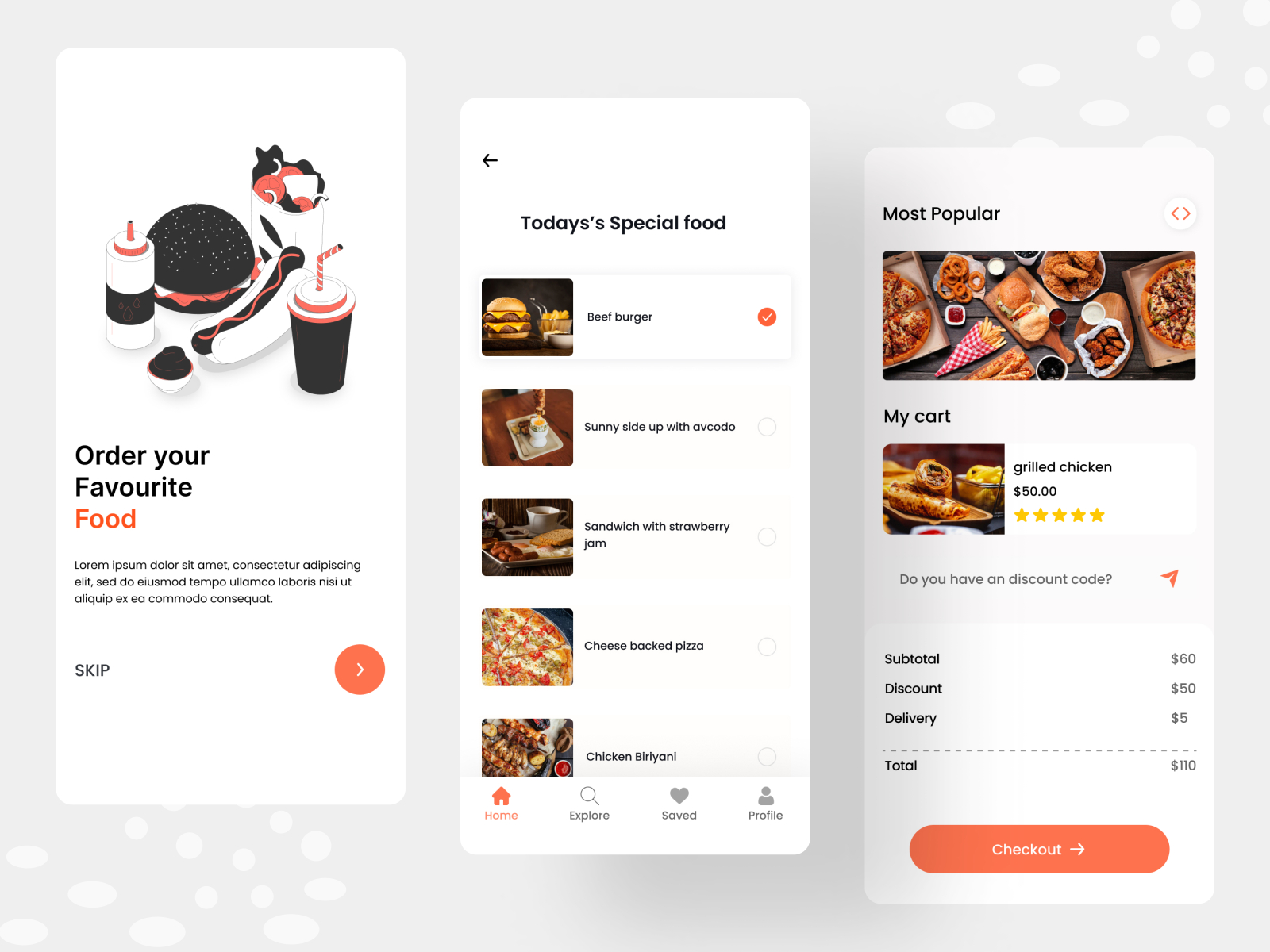 Food Mobile App Design by Selim Ahmed on Dribbble