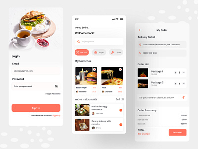 Food Delivery Mobile Apps burger clean ui delivery apps food food apps food delivery apps food ordering app food service htrselim interface login apps mobile mobile app mobile app design new design pizza ui ui design uidesign uxdesign