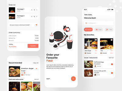 Food Delivery - Mobile App beef burger design fast food food food apps food delivery food delivery apps food ordering app food service food shop foods interface mobile mobile app design mobile apps pizza trendy ui design user experience ux