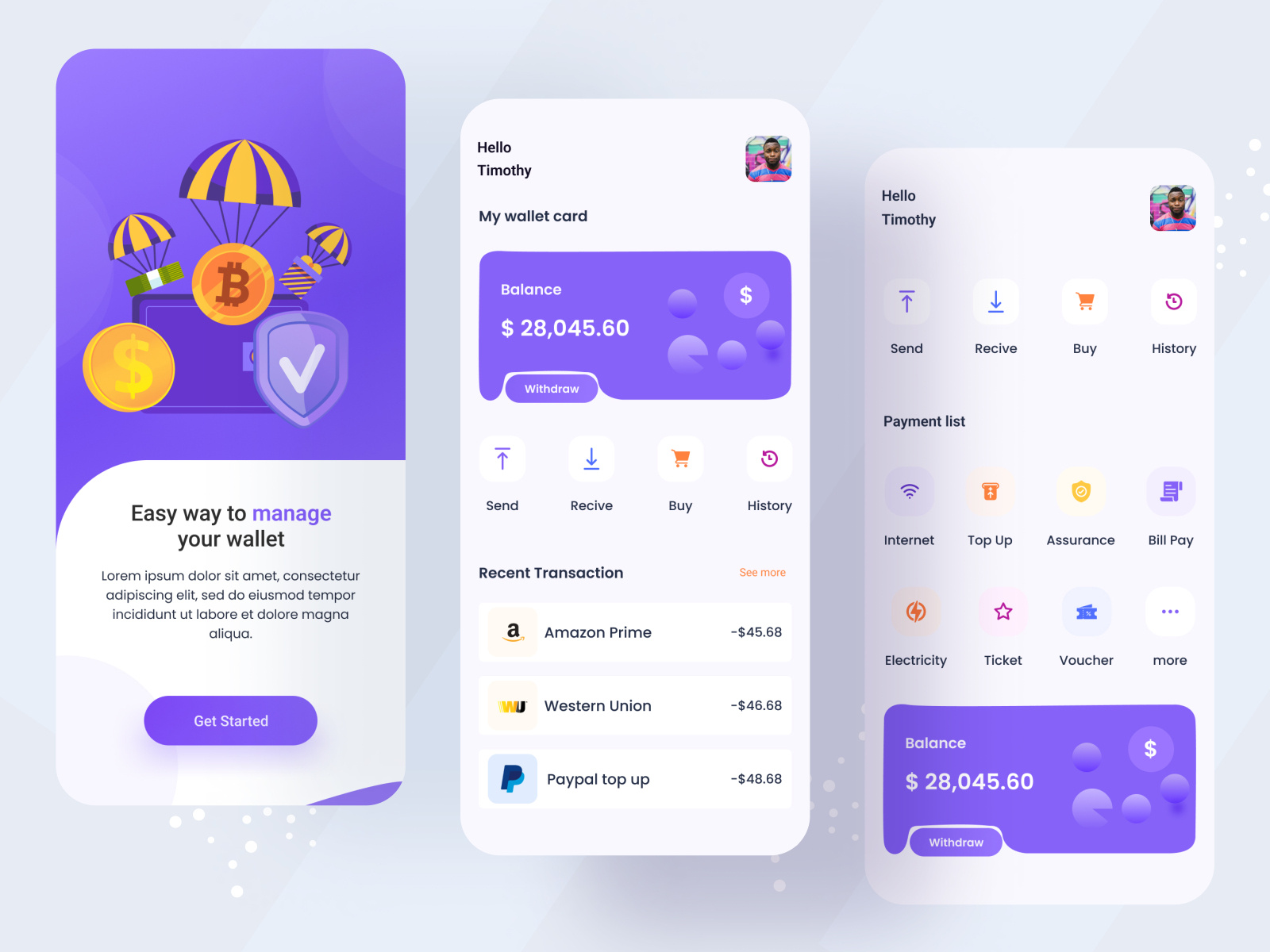 Cryptocurrency Mobile App by Selim Ahmed on Dribbble