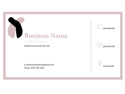 Business Card (Health Care) Layout Design branding business card design figma graphic design icon illustration logo ui vector