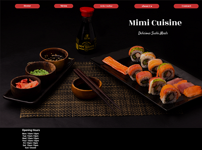 Mimi Cuisine Restaurant Landing Page Design branding business design figma graphic design landing page logo product design ui vector website