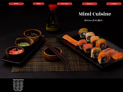 Mimi Cuisine Restaurant Landing Page Design