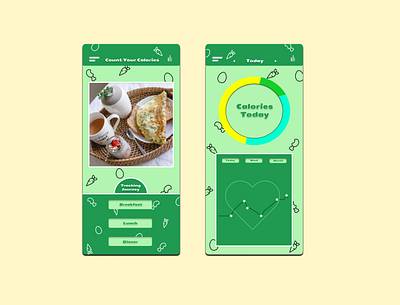 Count Your Calories Mobile App Design branding business calories app design figma graphic design landing page logo mobile app typography ui ux vector