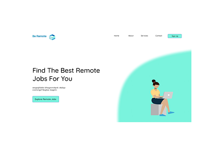 Be Remote Website Design branding business design figma graphic design illustration landing page logo typography ui ux vector web website website design