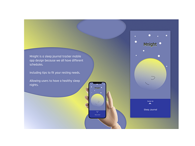 Mnight is a sleep journal mobile app design app branding business design figma graphic design illustration landing page logo mobile app sleep app social media typography ui ux vector