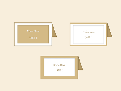 Wedding Table Labels Designs