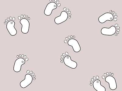 Wallpaper Baby Feet Design