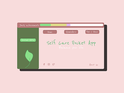Self Care Pocket App Design