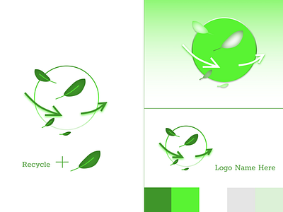 Recycle Vector Logo Design Leafs branding design figma graphic design illustration logo recycle typography ui ux vector