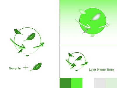 Recycle Vector Logo Design Leafs branding design figma graphic design illustration logo recycle typography ui ux vector