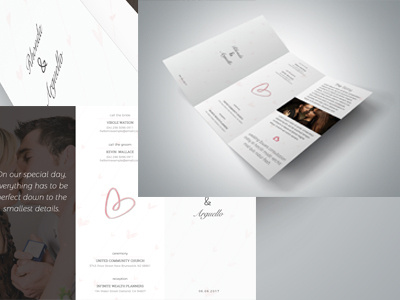 Trifold Wedding Brochure brochure photography portfolio psd template trifold wedding