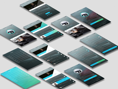 Mobile Phone Flat App UI kit android app app ui bootstrap flat gui infographics interface ios