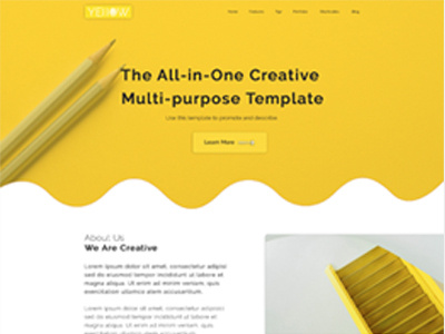 Yellow Creative Agency Template agency blog business corporate creative marketing minimal portfolio ui ux yellow