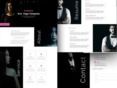 Creative Personal Portfolio Template black creative cv dark fashion gallery minimal model modern photography portfolio resume