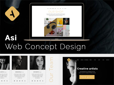 Asi Web agency page Concept Design black creative dark gallery interface landing page minimal modern ui ux