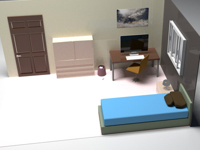 workspace interior design blender blender3d blender3dart environment furniture illustration imac interior interior design lamp relax workspace workstation