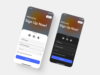 Sign Up Page - App Design app application branding design sign sign in sign up ui ux