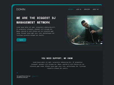 DJ Agency Landing Page