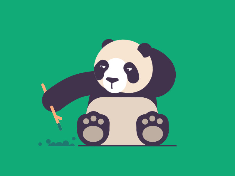 Panda Stick 2d animation cute cycle flat game go loop panda pornhub stick walk