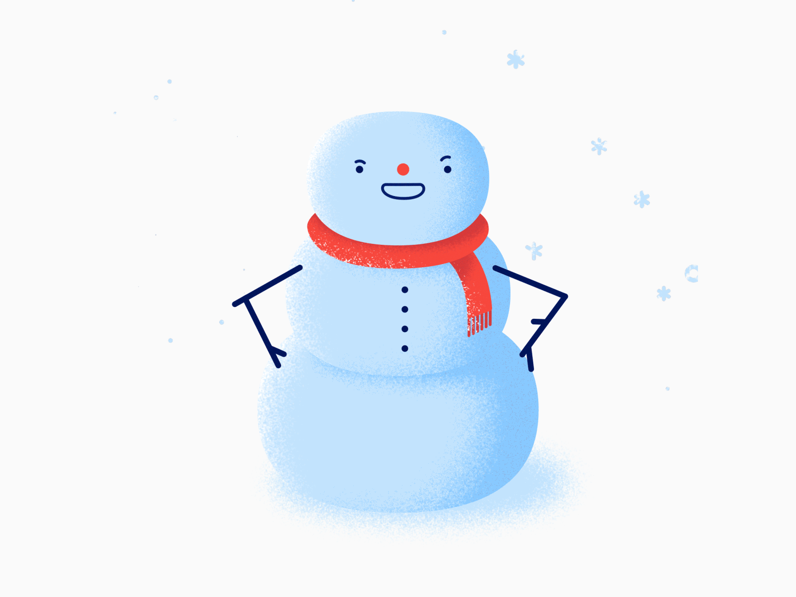 Winter bullying 2d aftereffects animation character character animation characterdesign christmas cute flakes flat gif loop particles scarf snow snowflakes snowman winter