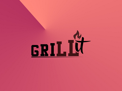Flame logo branding flame food logo grill logo illustration logo design restaurant logo typography logo wordmark logo