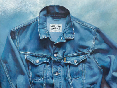 Mustang Denim acrylic advertising clothing denim illustration jeans mustang