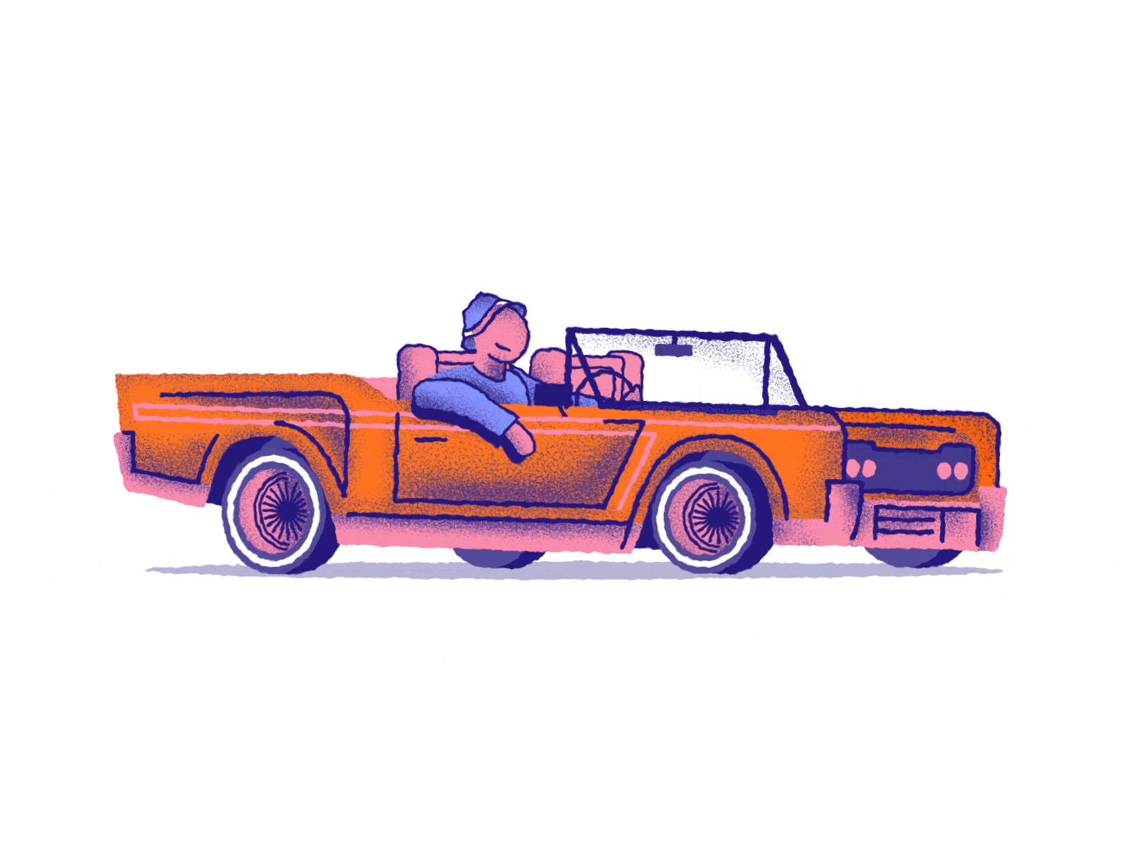 Low Rider animation car gritty illustration lo fi low rider