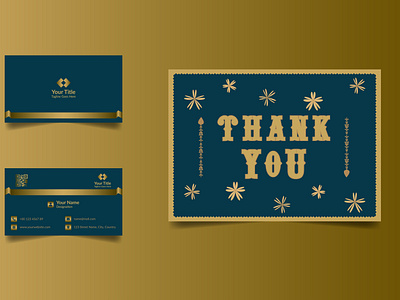 Business Card & Thank You card design adobe illustrator branding business card congratulation card creative design graphic design layout logo thank you card vector visiting card templates