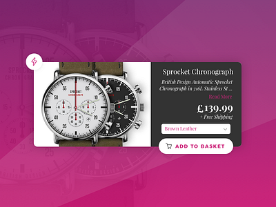Sprocket Watch Special Offer - Daily UI #036 chronograph design product sprocket watch