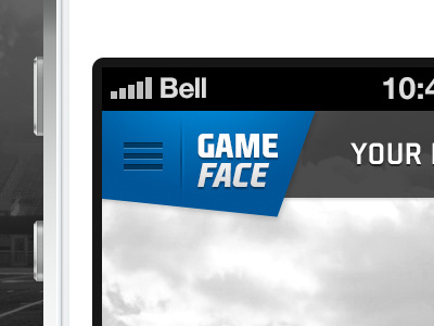 EA Sports GameFace iphone ios ea sports ea gameface ea sports gameface menu ui mobile blue