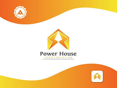 modern minimalist power house logo design