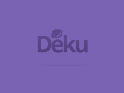 Deku brand identity logo purple
