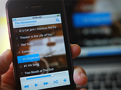 Music App app apple blue ios iphone music playback search ui