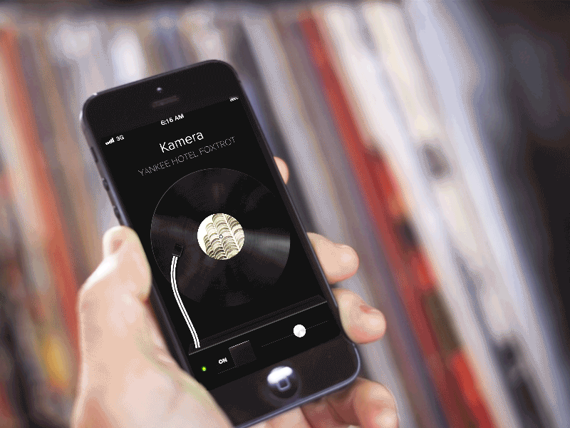 Vinyl App [animated] animated app black dark gif ios iphone music shot skeumorphic vinyl