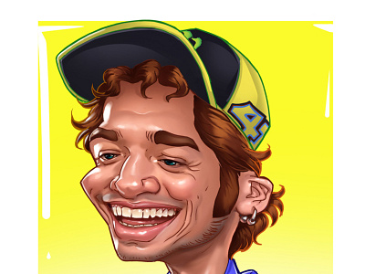 Valentino Rossi animation branding caricatur design graphic design illustration karikatur valentino rossi